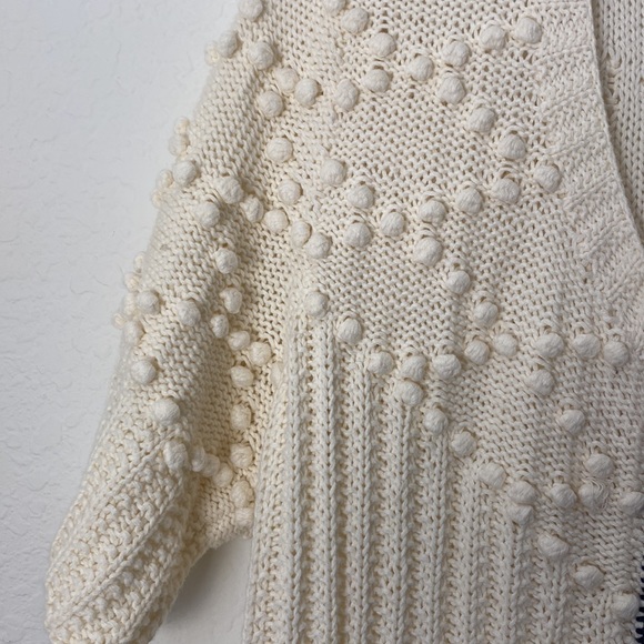 H&M short sleeve ivory hook and eye machine washable cardigan size 14 - Picture 3 of 8